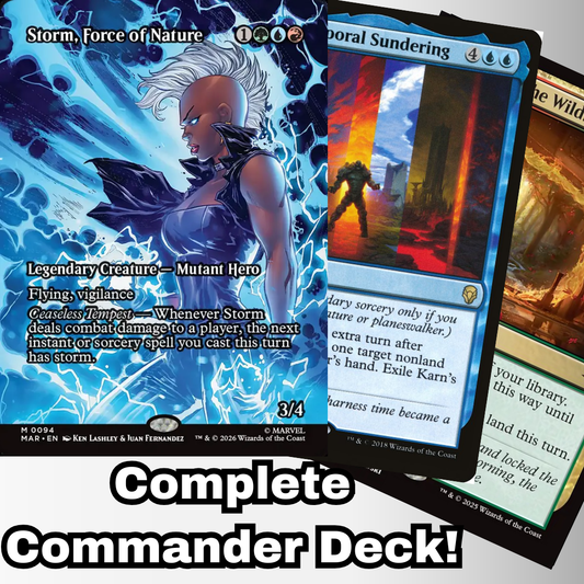 MTG Commander Deck EDH Deck Storm, Force of Nature 100 Magic Cards Custom Deck Storm Marvel