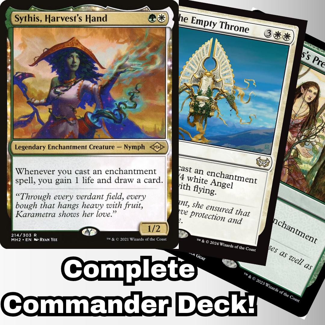 MTG Commander Deck EDH Deck Sythis, Harvest's Hand 100 Magic Cards Custom Deck Enchantments Auras