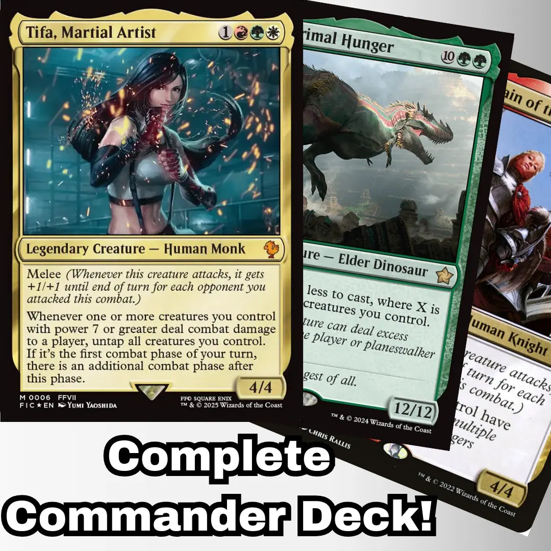 MTG Commander Deck EDH Deck Tifa, Martial Artist 100 Magic Cards Custom Deck Final Fantasy Moonveil Games