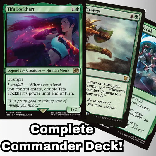 MTG Commander Deck Tifa Lockhart 100 Magic Cards EDH Final Fantasy Green Moonveil Games