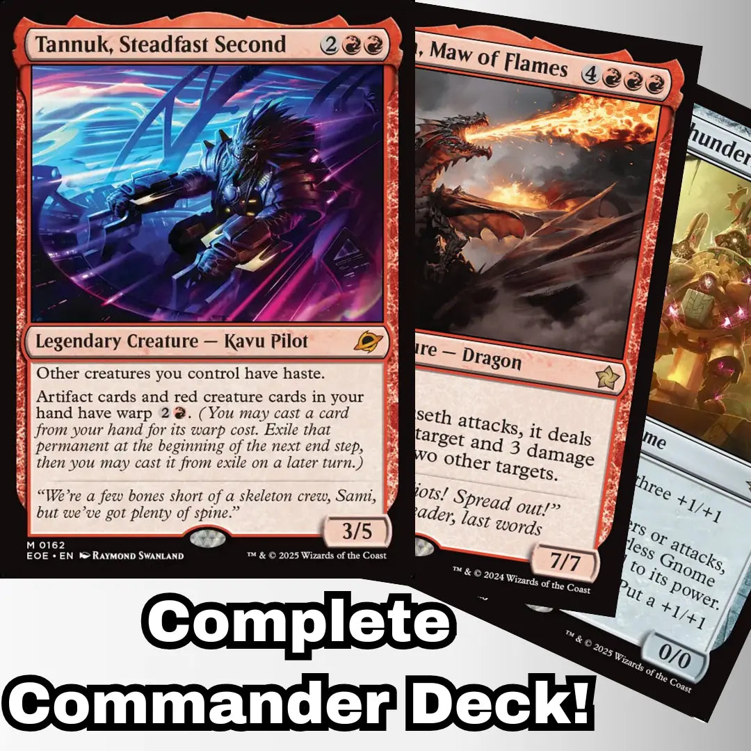 MTG Commander Deck EDH Deck Tannuk, Steadfast Second 100 Magic Cards Custom Deck Mono Red Edge of Eternities Moonveil Games