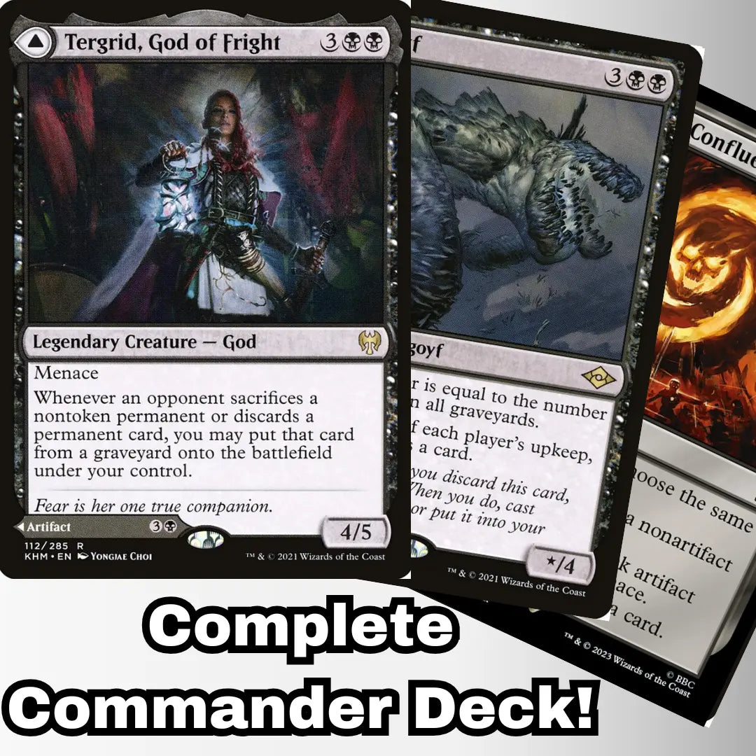 MTG Commander Deck EDH Deck Tergrid, God of Fright 100 Magic Cards Custom Deck Discard Sacrifice Black Moonveil Games