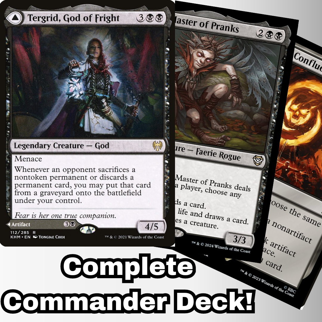 MTG Commander Deck EDH Deck Tergrid, God of Fright 100 Magic Cards Cus ...