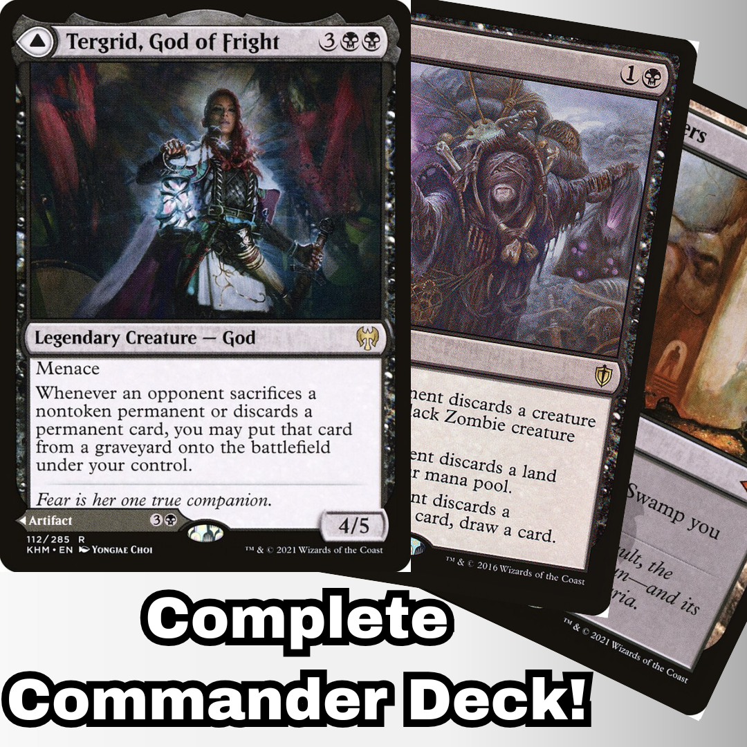MTG Commander Deck EDH Deck Tergrid, God of Fright 100 Magic Cards Custom Deck Discard Sacrifice Black