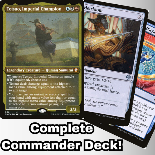MTG Commander Deck EDH Deck Tetsuo, Imperial Champion 100 Magic Cards Custom Deck Equipment Grixis