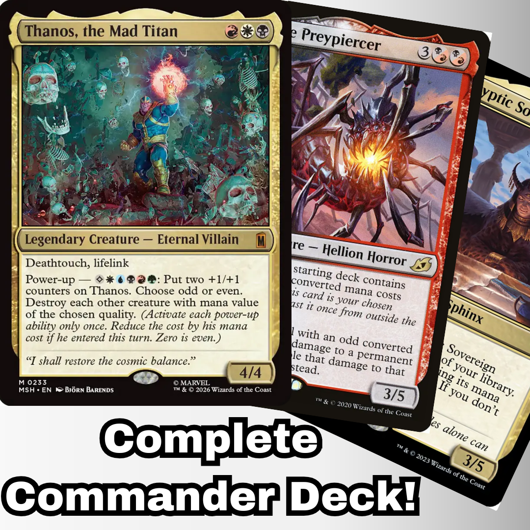 MTG Commander Deck EDH Deck Thanos, the Mad Titan 100 Magic Cards Custom 5 Color Odd mana value matters