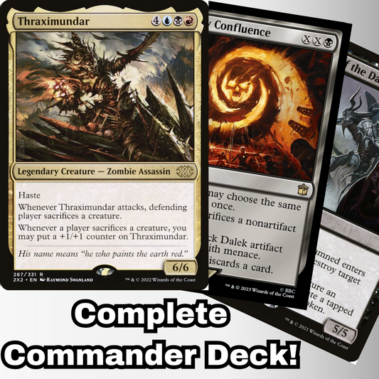 MTG Commander Deck EDH Deck Thraximundar 100 Magic Cards Custom Deck Sacrifice Grixis