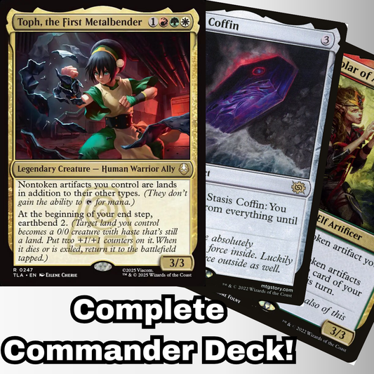 MTG Commander Deck EDH Deck Toph, the First Metalbender 100 Magic Cards Custom Deck Avatar: The Last Airbender
