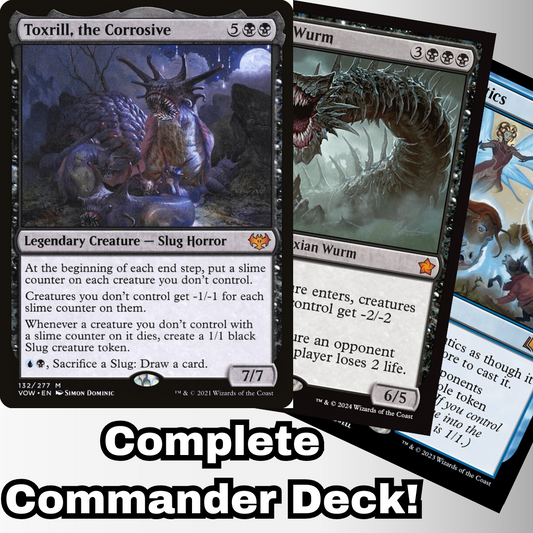 MTG Commander Deck EDH Deck Toxrill, the Corrosive 100 Magic Cards Custom Deck Dimir Control Slugs