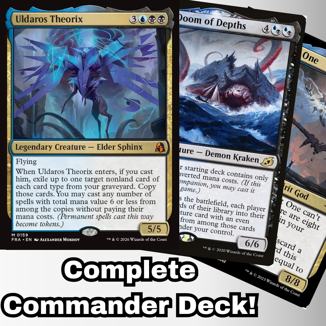 MTG Commander Deck EDH Deck Uldaros Theorix 100 Magic Cards Custom Deck Tokens Dimir Graveyard
