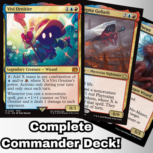 MTG Commander EDH Deck Vivi Ornitier 100 Cards Custom Deck Izzet Final Fantasy