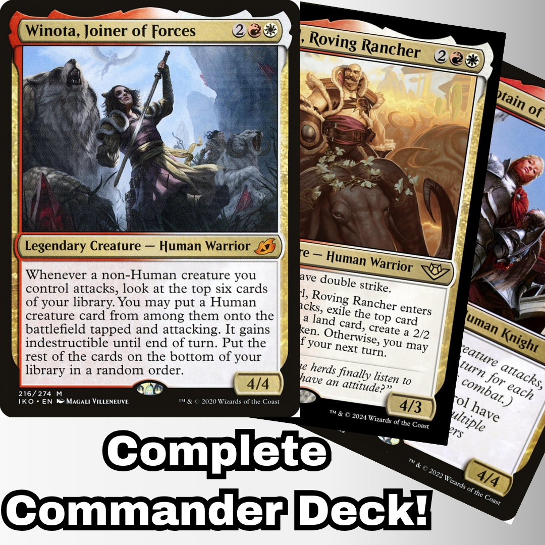 MTG Commander Deck EDH Deck Winota, Joiner of Forces 100 Magic Cards Custom Deck Humans Boros