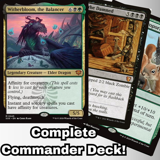 MTG Commander Deck EDH Deck Witherbloom, the Balancer 100 Magic Cards Custom Deck Strixhaven Golgari