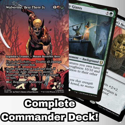 MTG Commander Deck EDH Deck Wolverine, Best There Is 100 Magic Cards Custom Deck Marvel Gruul Combat