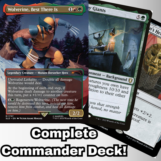 MTG Commander Deck EDH Deck Wolverine, Best There Is 100 Magic Cards Custom Deck Marvel Gruul Combat