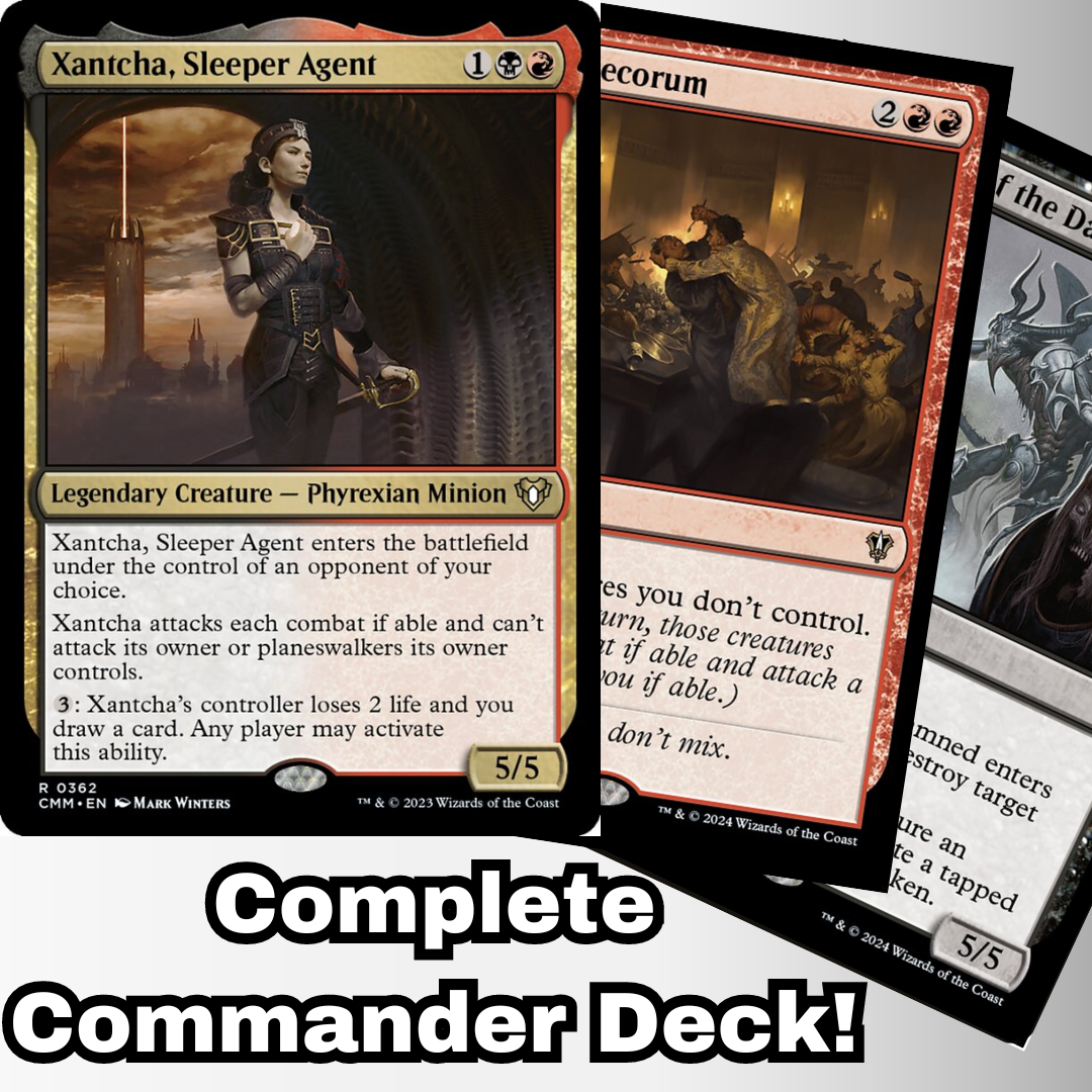 MTG Commander Deck EDH Deck Xantcha, Sleeper Agent 100 Magic Cards Custom Deck Goad Chaos Rakdos Deck