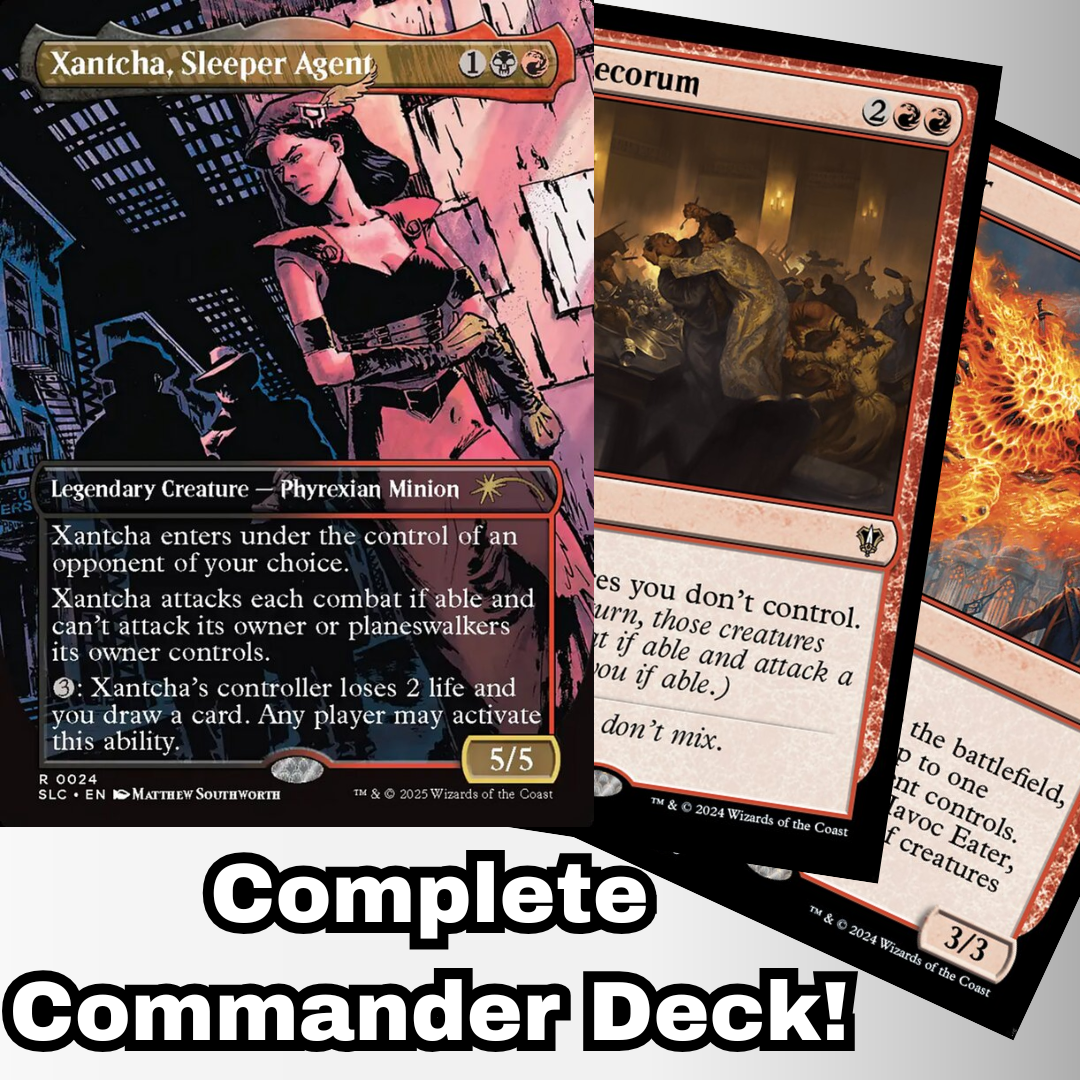 MTG Commander Deck EDH Deck Xantcha, Sleeper Agent 100 Magic Cards Custom Deck Goad Chaos Rakdos Deck