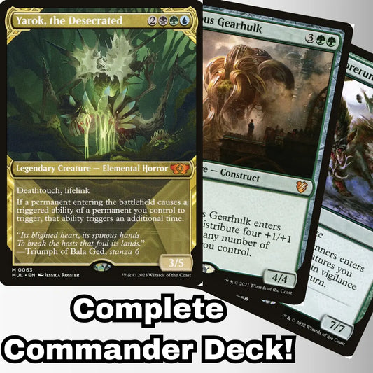 MTG Commander Deck EDH Deck Yarok, the Desecrated 100 Magic Cards Custom Deck Double Triggers Enter the battlefield Moonveil Games