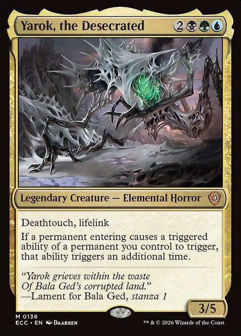 MTG Commander Deck, Yarok-themed, featuring 100 custom Magic cards by Moonveil Games, with powerful creatures and spells for casual EDH play.