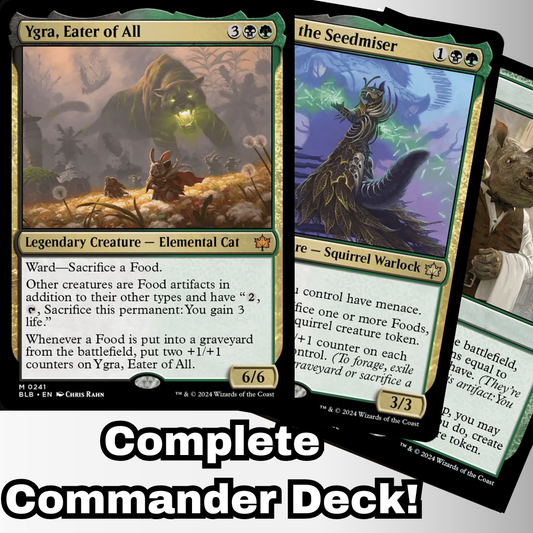 MTG Commander Deck EDH Deck Commander Ygra, Eater of All 100 Magic Cards Custom Deck Bloomburrow Food