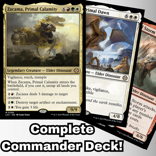 MTG Commander Deck EDH Deck Zacama, Primal Calamity 100 Magic Cards Custom Deck Dinosaurs Dinosaur Deck