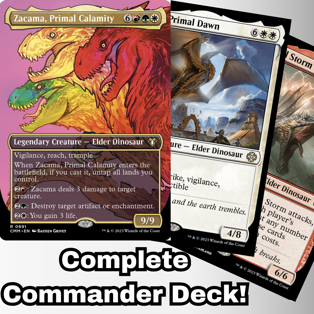 MTG Commander Deck EDH Deck Zacama, Primal Calamity 100 Magic Cards Custom Deck Dinosaurs Dinosaur Deck