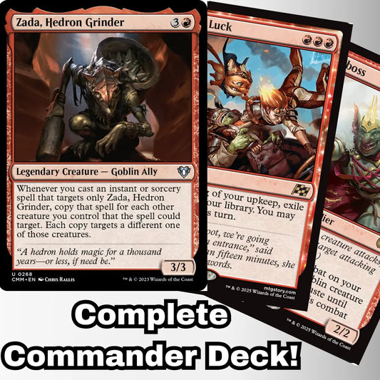 MTG Commander EDH Deck Zada, Hedron Grinder 100 Magic Cards Custom Deck Red Spells Copy Moonveil Games