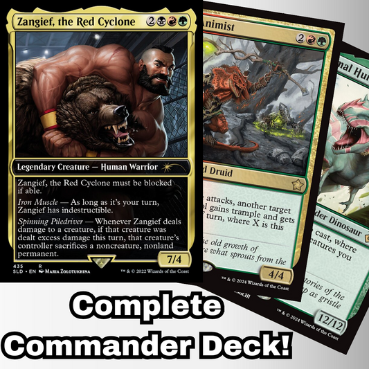 MTG Commander Deck EDH Deck Zangief, the Red Cyclone 100 Magic Cards Custom Deck Maarika, Brutal Gladiator Street Fighter