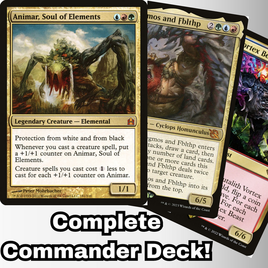 MTG Commander Deck EDH Deck Animar, Soul of Elements 100 Magic Cards Custom Deck Creatures