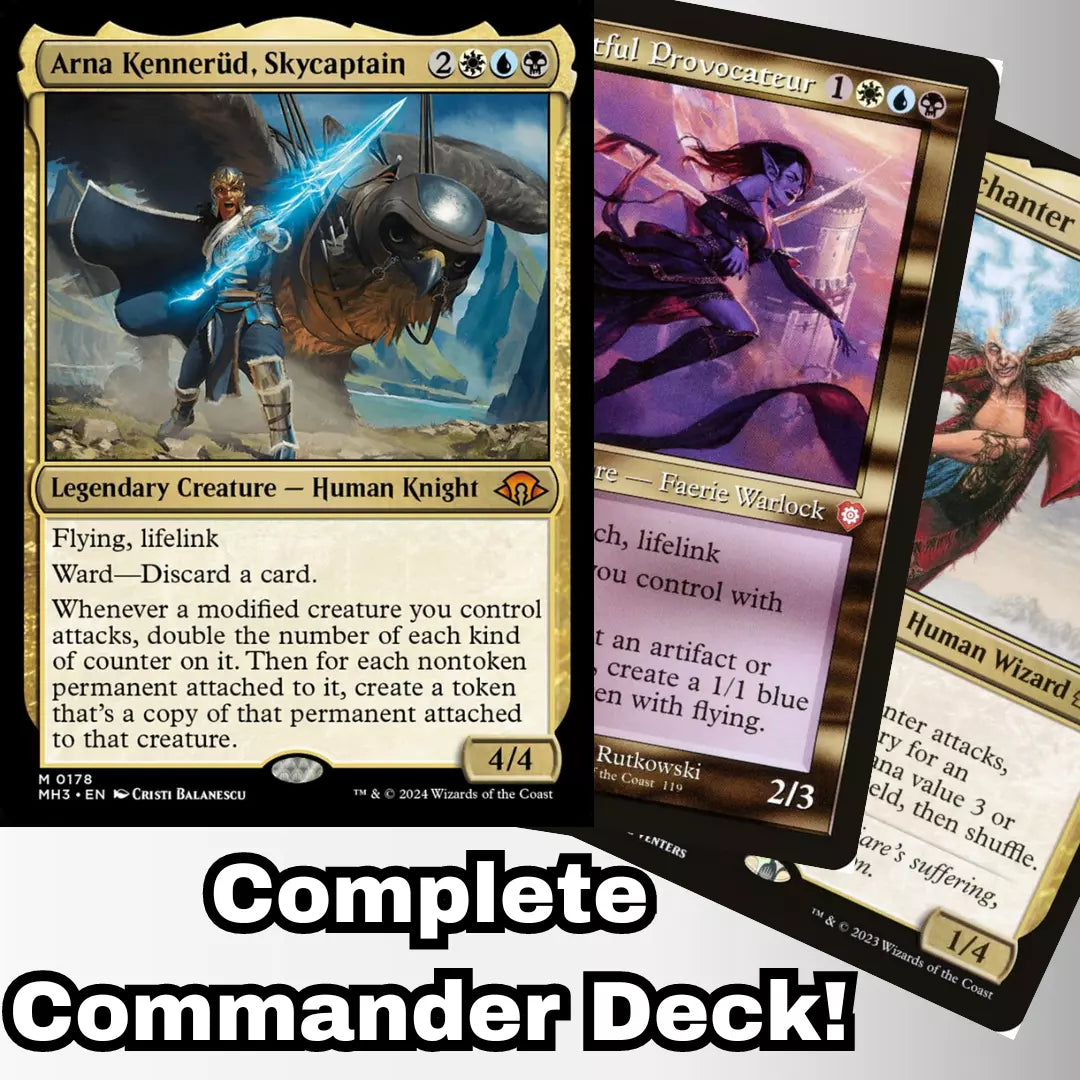 MTG Commander EDH Deck Arna Kennerüd, Skycaptain 100 Magic Cards Custom Deck Auras Esper