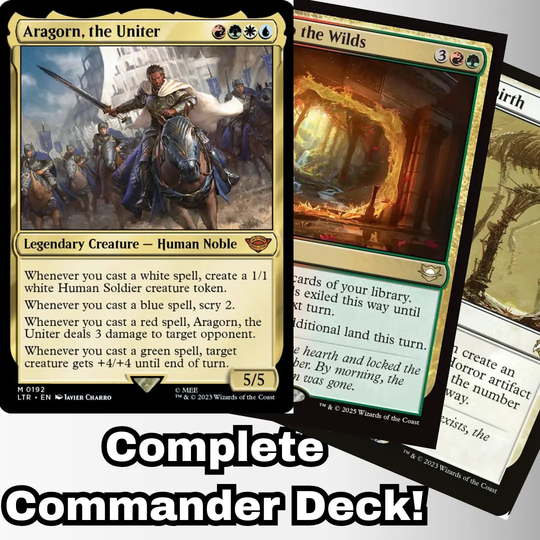MTG Commander Deck EDH Deck Aragorn, the Uniter 100 Magic Cards Custom Deck Lord of the Rings Moonveil Games