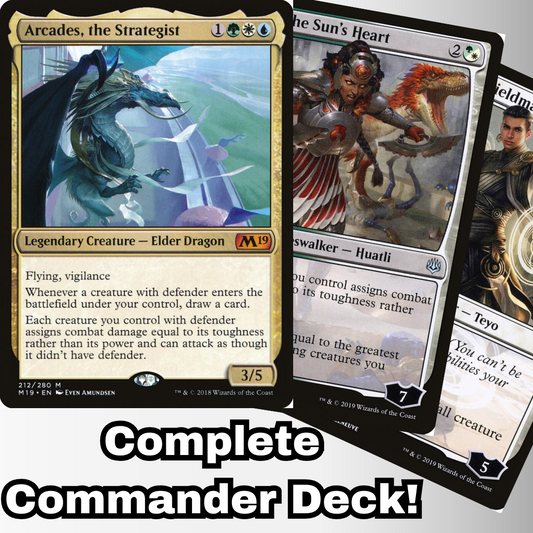 MTG Commander Deck EDH Deck Arcades, the Strategist 100 Magic Cards Custom Deck Defenders Walls