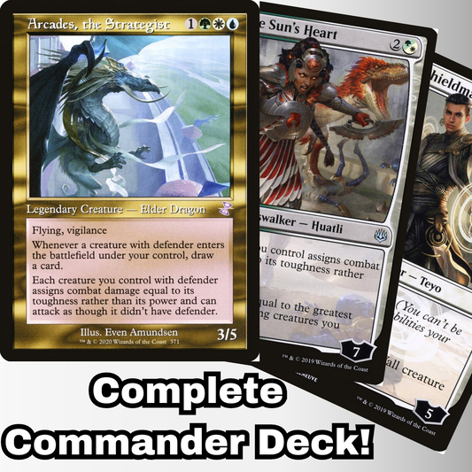 MTG Commander Deck EDH Deck Arcades, the Strategist 100 Magic Cards Custom Deck Defenders Walls