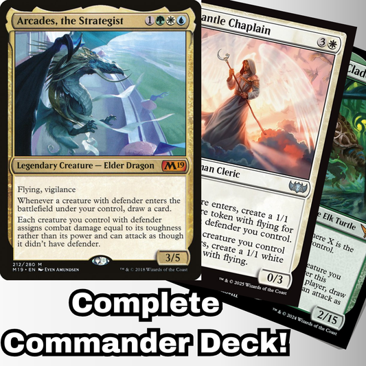 MTG Commander Deck EDH Deck Arcades, the Strategist 100 Magic Cards Custom Deck Defenders Walls
