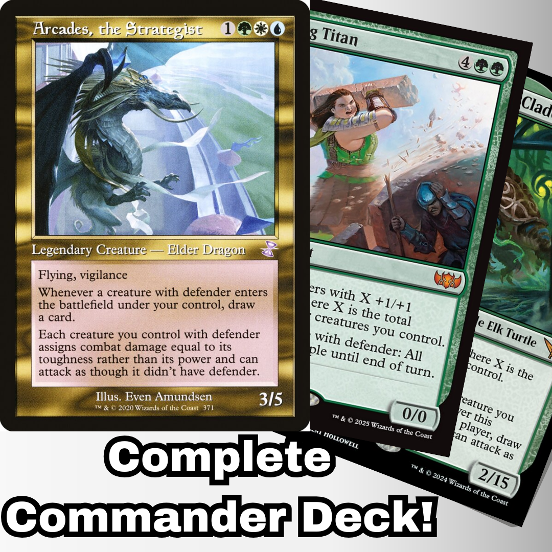 MTG Commander Deck EDH Deck Arcades, the Strategist 100 Magic Cards Custom Deck Defenders Walls