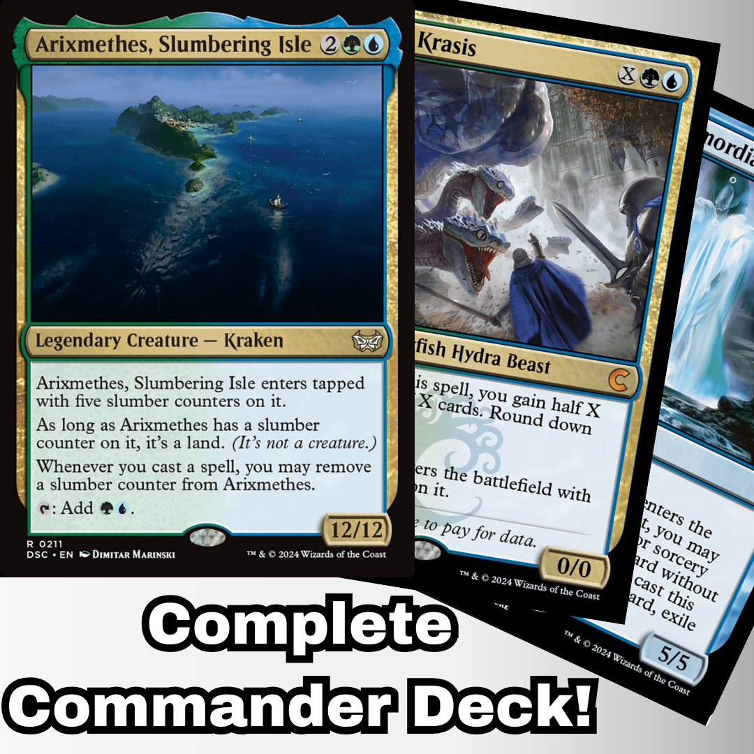 MTG Commander Deck EDH Deck Arixmethes, Slumbering Isle 100 Magic Cards Custom Deck Simic Powerful Kraken