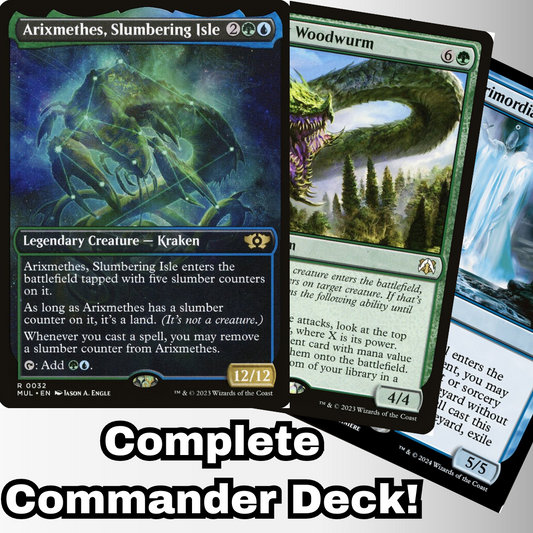 MTG Commander Deck EDH Deck Arixmethes, Slumbering Isle 100 Magic Cards Custom Deck Simic Powerful Kraken