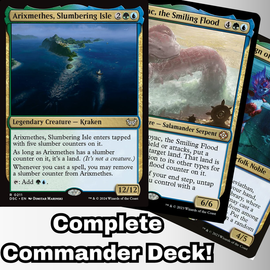 MTG Commander Deck EDH Deck Arixmethes, Slumbering Isle 100 Magic Cards Custom Deck Simic Powerful Kraken