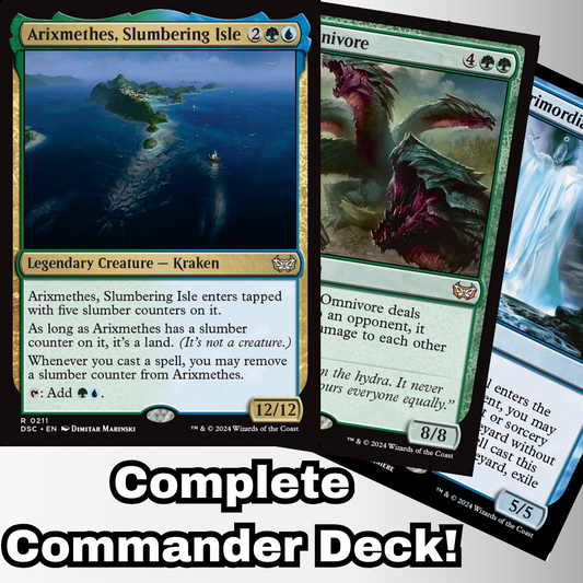 MTG Commander Deck EDH Deck Arixmethes, Slumbering Isle 100 Magic Cards Custom Deck Simic Powerful Kraken