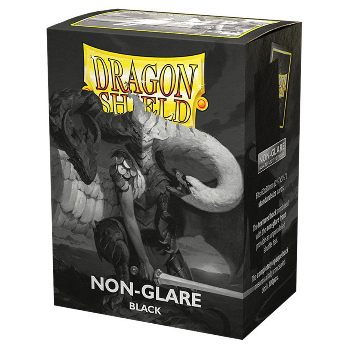 Dragon Shield: Black Non-Glare: Matte Sleeves - Standard Size Moonveil Games
