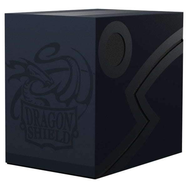 Dragon Shield: Double Shell: Midnight Blue/Black Deck Box Moonveil Games