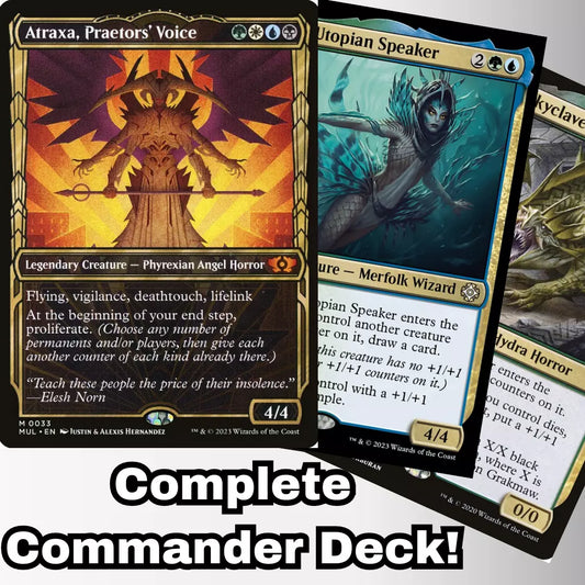 MTG Commander Deck EDH Deck Atraxa, Praetors' Voice 100 Magic Cards Custom Deck +1/+1 Counters Deck Proliferate