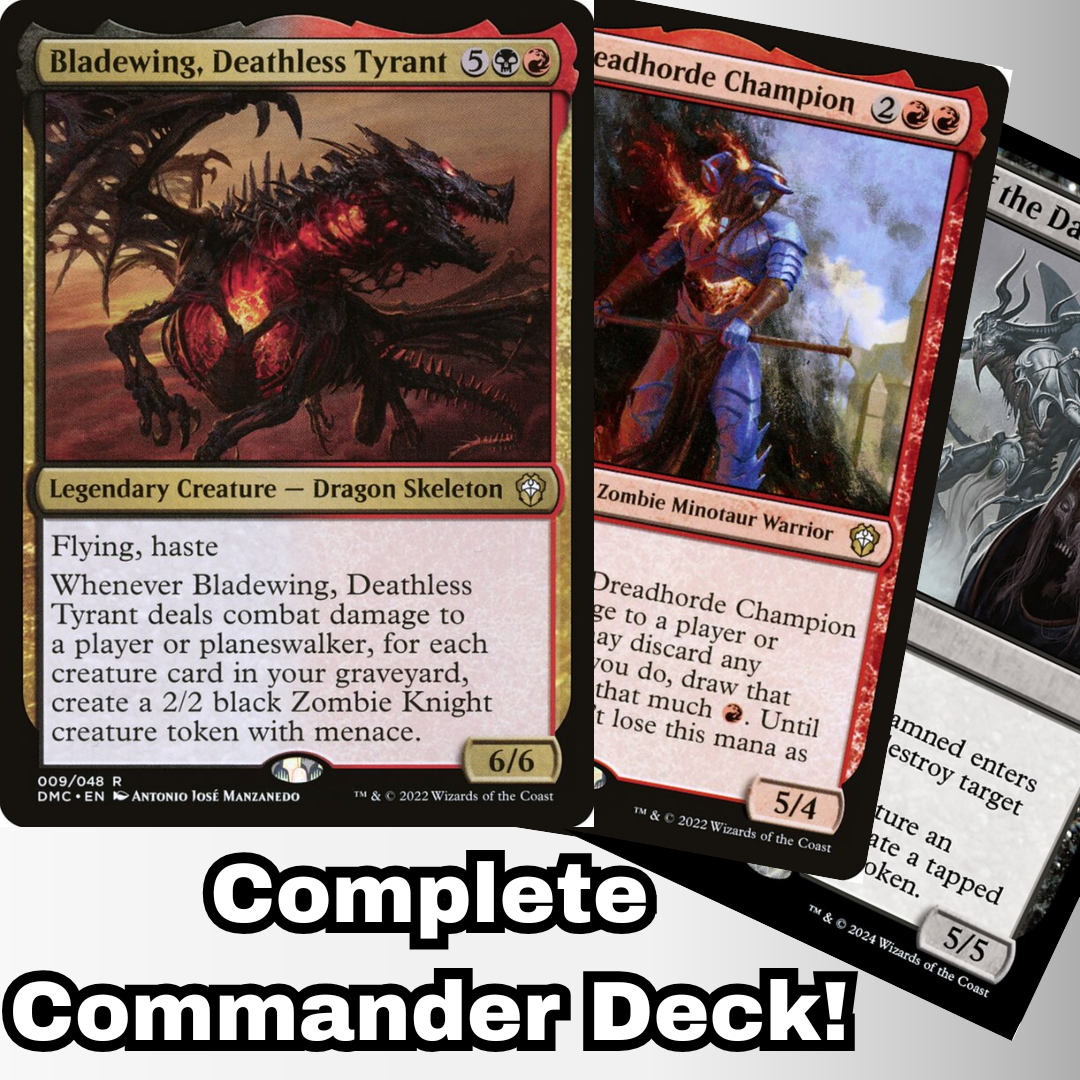 MTG Commander Deck EDH Deck Bladewing, Deathless Tyrant Magic Cards Custom Deck Zombies Legendary Dragon Rakdos