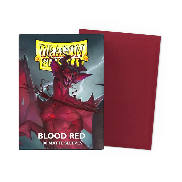 Dragon Shield Matte Sleeves 100 Count, featuring a red dragon box art, offers durable, tactile sleeves ideal for MTG and other trading card games.