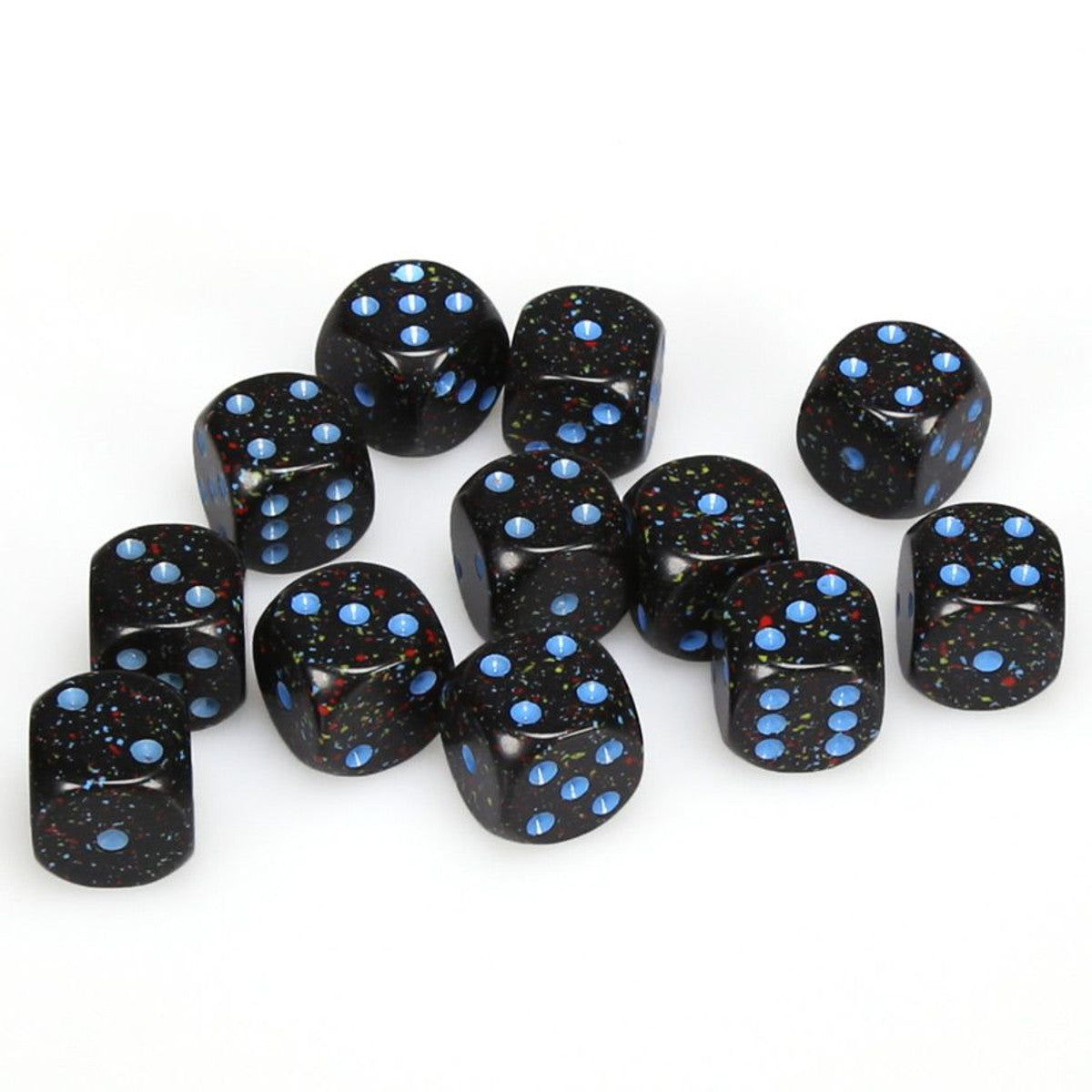 Chessex Speckled Blue Stars 16mm d6 Dice Block (12 dice) Moonveil Games