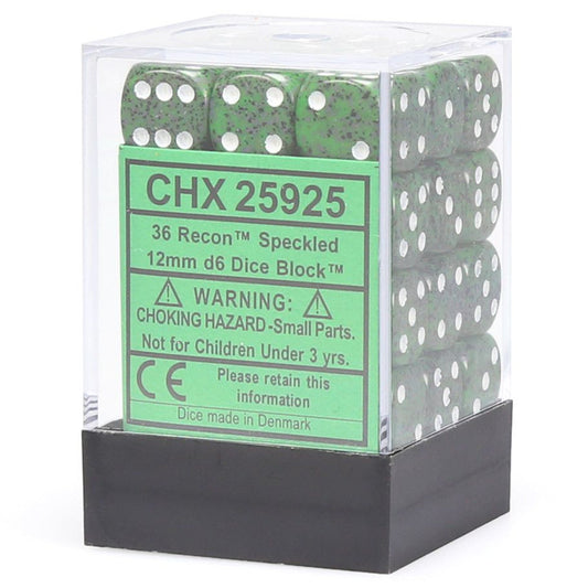 Chessex Speckled Recon 12mm d6 Dice Block (36 dice) Moonveil Games
