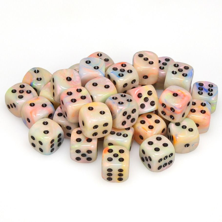 Chessex Festive Circus with Black 12mm d6 Dice Block (36 dice)