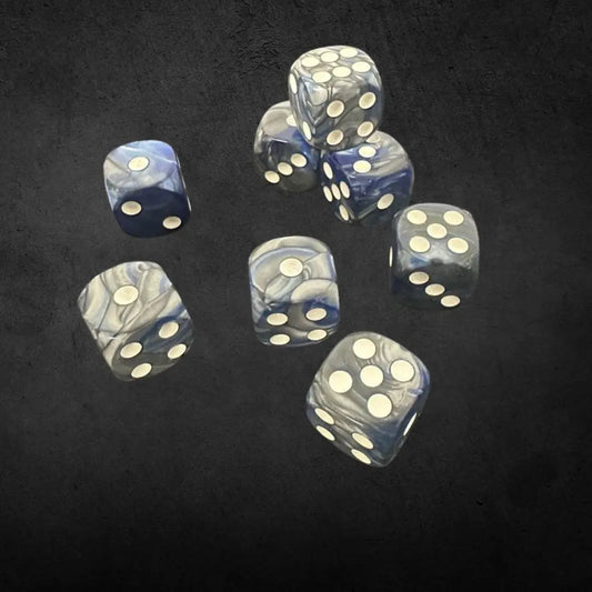 Marbled Six Sided Dice (16mm) Moonveil Games