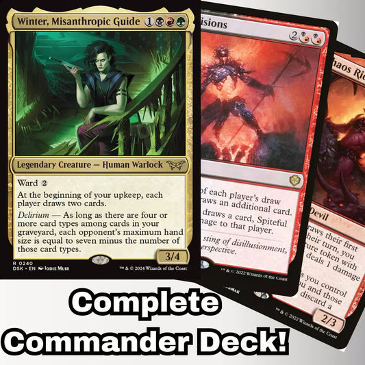 MTG Commander Deck EDH Deck Winter, Misanthropic Guide 100 Magic Cards Custom Deck Duskmourn Jund Forced Draw