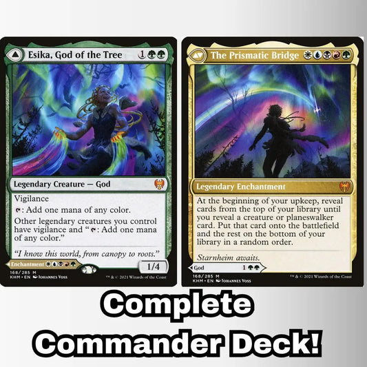 MTG Commander Deck EDH Deck The Prismatic Bridge 100 Magic Cards Custom Deck 5 Color Esika, God of the Tree Moonveil Games
